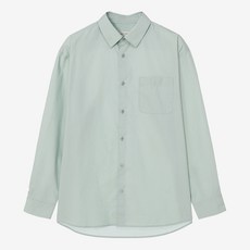 베이직하우스 남녀공용 코튼 세미오버핏 포플린 긴팔셔츠 LZWS0102