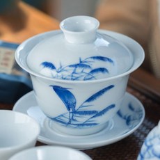 WAD MALL 慶德津青花蘆葦開店, 白+藍, 1個