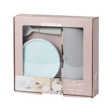 Miniware 新生寶寶豪華組餐具套裝, 採用食品級矽膠, 底部防滑底座, 薄荷+芝麻, 1組