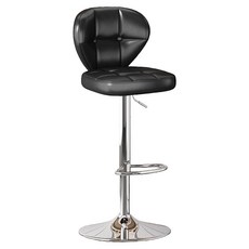 C-FLY 時尚家居 蝴蝶造型皮革升降吧台椅 60 x 46 x 31cm, 黑色, 1個