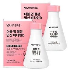비타민마을 더블 업 철분 엽산 비타민D 30g, 60정, 2개