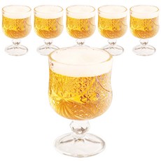 MAYTWO 文青風迷你紅酒啤酒杯 D款, 6個, 180ml