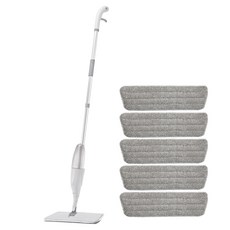 LOTTE 樂天 e.Life 多用途噴霧拖把 + 超細纖維拖布 5片組, 1套