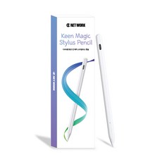 DC NET WORK Keen Magic Stylus iPad兼容觸控筆, 白色的, 1個