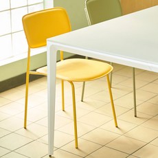 레아 인테리어 식탁의자 4P세트 방문설치, 옐로우, 4개