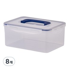 ecosense 조아락 직사각 밀폐용기, 8개, 2.7L
