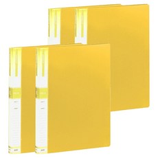 희망사무포인트 A3 클리어 파일 20매 내지추가형, 노랑, 4개입