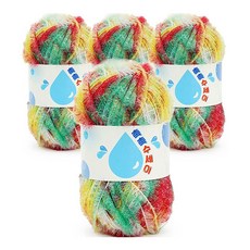 쎄비 촉촉 수세미 뜨개실, 레게믹스, 4개