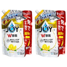 JOY W 抑菌濃縮洗碗精, 柑橘檸檬香味, 超特大7回分補充包, 930ml, 2包