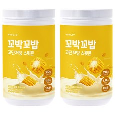 꼬박꼬밥 고단저당 단백질 쉐이크 스윗콘 대용량, 400g, 2개