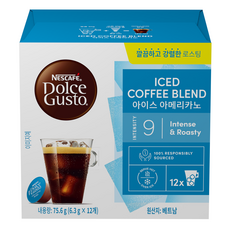 NESCAFE 雀巢咖啡 Dolce Gusto 多趣酷思 冰美式咖啡膠囊咖啡, 6.3克, 12入, 1個
