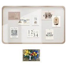 Home&The 自黏式毛氈牆板 米色 + 圖釘, 毛氈