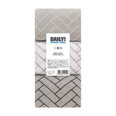 SHABATH 人字紋印花沐浴巾, 1個, 混色, 3入