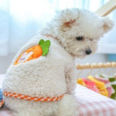 狗狗紅蘿蔔兔子睡眠絨毛外套 PRDP024, 奶油色, 1個