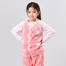 Kids Line 孩童刷毛雪花印花開襟背心