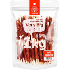 더내추럴 강아지 베리빅 육포, 오리꽈배기껌, 1kg, 1개