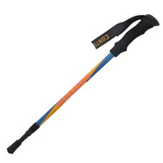 홈카롱 EVA 손목밴드 등산 스틱, 옐로우 + 블루, 1개