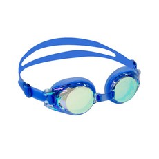 SUN GLADE 高級鏡面兒童泳鏡, 1個, 藍色