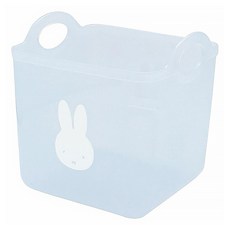 T'S FACTORY 半透明收納籃 兔子圖案, 藍色, 1個