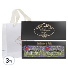 알카미아비누 비누 라벤다 2p + 선물상자 블랙 + 쇼핑백, 3개