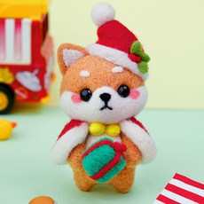 Simple Line 羊毛氈 DIY 套組 柴犬家族, 聖誕節, 1個