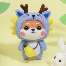 Simple Line 羊毛氈 DIY 套組 柴犬家族, 青龍, 1個