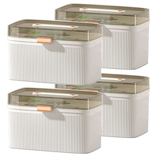 G&Y 弧形飾板家用急救箱 大型 白色, 4個