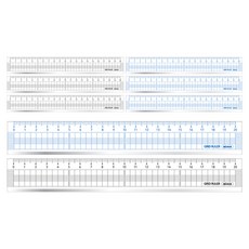 미소로 1500 컷팅 방안자 2종 x 2p 세트 20cm 2166, 검정, 파랑, 2세트