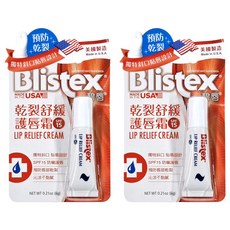 Blistex 碧唇 乾裂舒緩潤唇膏, 單色, 6g, 2件