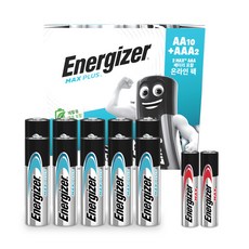 Energizer 勁量 Max Plus 企劃包 AA電池 + Max AAA電池 套組, 12入, 1套