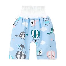 小綠豆居家百貨 日本竹纖維隔尿褲, 熱氣球 藍色, 1件