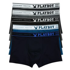 PLAYBOY 男款字母印花平口內褲 PMD2110 5件組