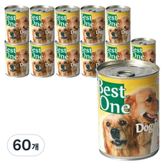 몽이 전연령용 캔 강아지 습식사료, 소, 375g, 60개