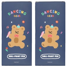 PINKFOOT 跳舞小熊原子筆10款組合 0.38mm, 混合色, 2盒