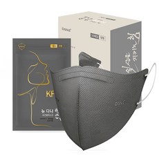 다나마스크 뉴다나온숨 보건용 마스크 대형 KF94, 50개입, 1개, 그레이