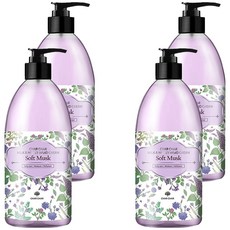 샤샤 밀크 앤 허니 핸드크림 소프트 머스크, 500ml, 4개