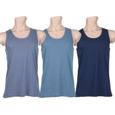 藍色男士無袖針織背心3件組 8001