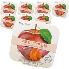 가보팜스 무첨가 퓨레, 사과 + 고구마 혼합맛, 8개, 90g