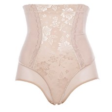 Meatin 織花網紗塑身高腰收腹內褲 膚色 3XL