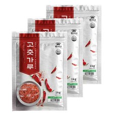 류씨네 중국산 고춧가루 중식용, 1kg, 3개