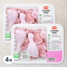 한강식품 무항생제 인증 닭볶음탕용 (냉장), 1kg, 4개