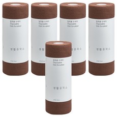 Saengong 生活工作所 一次性菜瓜布, 棕色, 5個, 60個