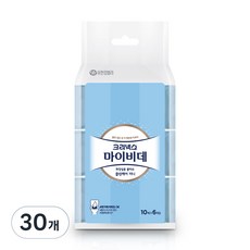마이비데 크리넥스 클린케어 미니 물티슈 캡형, 55g, 10매, 30개
