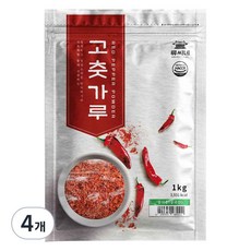 류씨네 중국산 고춧가루 중식용, 1kg, 4개