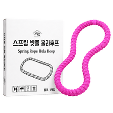 주식회사아텍스 스프링 밧줄 훌라후프, 핑크, 1개, 1.5kg