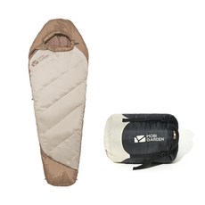 모비가든 4계절 머미형 침낭 1.6kg, 베이지, 1개