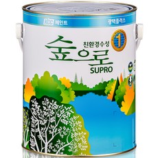 KCC숲으로 광택플러스 내부용 유광 수성페인트, 흑색, 4L, 1개