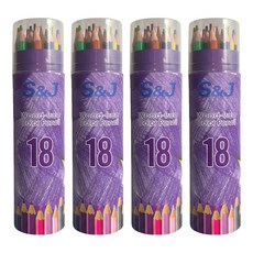 모노그라피 프리미엄 드로잉 색연필 17.5cm, 18색, 4개