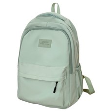 魔術多層收納大空間防潑水原宿雙肩校園學院風外出後背包 尼龍材質, 32 x 13 x 45cm, 綠色