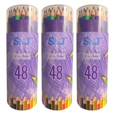 모노그라피 프리미엄 드로잉 색연필17.5cm, 48색, 3개